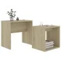Set of oak-colored plywood coffee tables 48x30x45cm by vidaXL, Coffee table - Ref: Foro24-802888, Price: 33,88 €, Discount: %