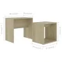 Set of oak-colored plywood coffee tables 48x30x45cm by vidaXL, Coffee table - Ref: Foro24-802888, Price: 33,88 €, Discount: %