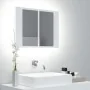 Bathroom mirror cabinet with LED light white acrylic 60x12x45 cm by vidaXL, bathroom vanities - Ref: Foro24-804956, Price: 50...