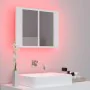 Badezimmerspiegelschrank mit LED-Licht aus weißem Acryl 60x12x45 cm von vidaXL, Badezimmerwaschtische - Ref: Foro24-804956, P...