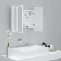Bathroom mirror cabinet with LED light white acrylic 60x12x45 cm by vidaXL, bathroom vanities - Ref: Foro24-804956, Price: 50...