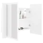 Badezimmerspiegelschrank mit LED-Licht aus weißem Acryl 60x12x45 cm von vidaXL, Badezimmerwaschtische - Ref: Foro24-804956, P...