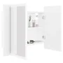 Bathroom mirror cabinet with LED light white acrylic 60x12x45 cm by vidaXL, bathroom vanities - Ref: Foro24-804956, Price: 50...