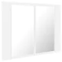 Badezimmerspiegelschrank mit LED-Licht aus weißem Acryl 60x12x45 cm von vidaXL, Badezimmerwaschtische - Ref: Foro24-804956, P...
