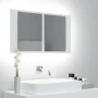Bathroom mirror cabinet with LED light white acrylic 80x12x45 cm by vidaXL, bathroom vanities - Ref: Foro24-804964, Price: 56...