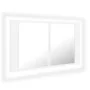 Badezimmerspiegelschrank mit weißem Acryl-LED-Licht 80x12x45 cm von vidaXL, Badezimmerwaschtische - Ref: Foro24-804964, Preis...