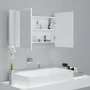 Badezimmerspiegelschrank mit weißem Acryl-LED-Licht 80x12x45 cm von vidaXL, Badezimmerwaschtische - Ref: Foro24-804964, Preis...