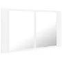 Badezimmerspiegelschrank mit weißem Acryl-LED-Licht 80x12x45 cm von vidaXL, Badezimmerwaschtische - Ref: Foro24-804964, Preis...