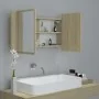 LED-Badezimmerspiegelschrank aus Sonoma-Eiche-Acryl, 80 x 12 x 45 cm von vidaXL, Badezimmerwaschtische - Ref: Foro24-804967, ...