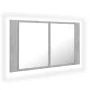 Badezimmerspiegelschrank LED-Licht Acryl Betongrau 80x12x45 cm von vidaXL, Badezimmerwaschtische - Ref: Foro24-804968, Preis:...