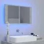 Badezimmerspiegelschrank LED-Licht Acryl Betongrau 80x12x45 cm von vidaXL, Badezimmerwaschtische - Ref: Foro24-804968, Preis:...