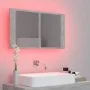 Badezimmerspiegelschrank LED-Licht Acryl Betongrau 80x12x45 cm von vidaXL, Badezimmerwaschtische - Ref: Foro24-804968, Preis:...