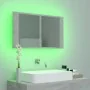 Bathroom mirror cabinet LED light acrylic concrete gray 80x12x45 cm by vidaXL, bathroom vanities - Ref: Foro24-804968, Price:...