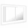 LED bathroom mirror cabinet in glossy white acrylic 80x12x45 cm by vidaXL, bathroom vanities - Ref: Foro24-804969, Price: 67,...