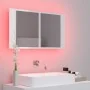 LED bathroom mirror cabinet in glossy white acrylic 80x12x45 cm by vidaXL, bathroom vanities - Ref: Foro24-804969, Price: 67,...