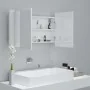 LED bathroom mirror cabinet in glossy white acrylic 80x12x45 cm by vidaXL, bathroom vanities - Ref: Foro24-804969, Price: 67,...