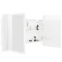 LED bathroom mirror cabinet in glossy white acrylic 80x12x45 cm by vidaXL, bathroom vanities - Ref: Foro24-804969, Price: 67,...
