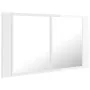 LED bathroom mirror cabinet in glossy white acrylic 80x12x45 cm by vidaXL, bathroom vanities - Ref: Foro24-804969, Price: 67,...