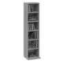 Sonoma gray plywood CD shelf 21x20x88 cm by vidaXL, CD and DVD storage - Ref: Foro24-815073, Price: 31,42 €, Discount: %