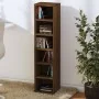 Brown oak plywood CD shelf 21x20x88 cm by vidaXL, CD and DVD storage - Ref: Foro24-815074, Price: 34,21 €, Discount: %