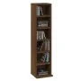 Brown oak plywood CD shelf 21x20x88 cm by vidaXL, CD and DVD storage - Ref: Foro24-815074, Price: 34,21 €, Discount: %