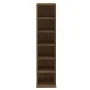 Brown oak plywood CD shelf 21x20x88 cm by vidaXL, CD and DVD storage - Ref: Foro24-815074, Price: 34,21 €, Discount: %