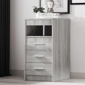 Gray Sonoma plywood chest of drawers 40x50x76 cm by vidaXL, Lockers and storage cabinets - Ref: Foro24-815094, Price: 74,48 €...
