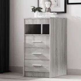 Sonoma graue Sperrholz Kommode 40x50x76 cm von vidaXL, Schließfächer und Lagerschränke - Ref: Foro24-815094, Preis: 74,48 €, ...