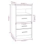 Cajonera de madera contrachapada gris Sonoma 40x50x76 cm de vidaXL, Taquillas y armarios de almacenamiento - Ref: Foro24-8150...
