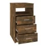 Smoked oak plywood chest of drawers 40x50x76cm by vidaXL, Lockers and storage cabinets - Ref: Foro24-815093, Price: 75,83 €, ...
