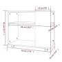Beistelltisch aus geräucherter Eichenfurnierholz 70x35x55 cm von vidaXL, Seitentische - Ref: Foro24-815105, Preis: 45,58 €, R...