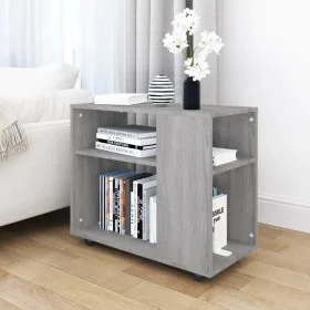 Mesa auxiliar madera contrachapada gris Sonoma 70x35x55 cm de vidaXL, Mesas auxiliares - Ref: Foro24-815106, Precio: 46,46 €,...