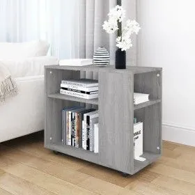 Sonoma gray plywood side table 70x35x55 cm by vidaXL, Side tables - Ref: Foro24-815106, Price: 46,49 €, Discount: %
