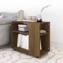 Side table made of brown oak plywood, measuring 70x35x55 cm. by vidaXL, Side tables - Ref: Foro24-815107, Price: 48,61 €, Dis...
