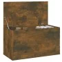 Smoked oak plywood storage trunk 84x42x46 cm by vidaXL, Toy chests - Ref: Foro24-815192, Price: 60,94 €, Discount: %