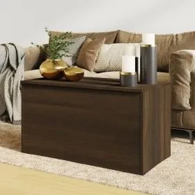 Aufbewahrungskoffer aus braunem Eichensperrholz, 84 x 42 x 46 cm von vidaXL, Spielzeugkisten - Ref: Foro24-815194, Preis: 57,...
