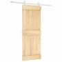 Schiebetür mit Beschlägen aus massivem Kiefernholz, 80 x 210 cm von vidaXL, Türen - Ref: Foro24-3203162, Preis: 178,50 €, Rab...