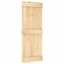 Schiebetür mit Beschlägen aus massivem Kiefernholz, 80 x 210 cm von vidaXL, Türen - Ref: Foro24-3203162, Preis: 178,50 €, Rab...