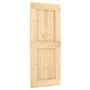 Schiebetür mit Beschlägen aus massivem Kiefernholz, 85 x 210 cm von vidaXL, Türen - Ref: Foro24-3203167, Preis: 198,97 €, Rab...