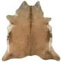 Alfombra de piel de vaca auténtica marrón y blanco 150x170 cm de vidaXL, Alfombras - Ref: Foro24-284344, Precio: 277,66 €, De...