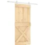 Schiebetür mit massivem Kiefernholzbeschlägen 90x210 cm von vidaXL, Türen - Ref: Foro24-3203172, Preis: 215,30 €, Rabatt: %
