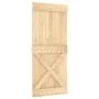 Puerta corredera con herrajes madera maciza de pino 90x210 cm de vidaXL, Puertas - Ref: Foro24-3203172, Precio: 206,56 €, Des...