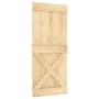 Schiebetür mit massivem Kiefernholzbeschlägen 90x210 cm von vidaXL, Türen - Ref: Foro24-3203172, Preis: 215,30 €, Rabatt: %