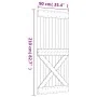 Puerta corredera con herrajes madera maciza de pino 90x210 cm de vidaXL, Puertas - Ref: Foro24-3203172, Precio: 206,56 €, Des...