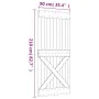 Schiebetür mit massivem Kiefernholzbeschlägen 90x210 cm von vidaXL, Türen - Ref: Foro24-3203172, Preis: 215,30 €, Rabatt: %