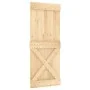 Schiebetür mit Beschlägen aus massivem Kiefernholz, 85 x 210 cm von vidaXL, Türen - Ref: Foro24-3203171, Preis: 199,57 €, Rab...