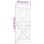 Sliding door with solid pine wood fittings 85x210 cm by vidaXL, Doors - Ref: Foro24-3203171, Price: 199,57 €, Discount: %