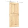 Puerta corredera con herrajes madera maciza de pino 90x210 cm de vidaXL, Puertas - Ref: Foro24-3203168, Precio: 211,74 €, Des...