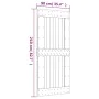Puerta corredera con herrajes madera maciza de pino 90x210 cm de vidaXL, Puertas - Ref: Foro24-3203168, Precio: 211,74 €, Des...