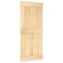 Puerta corredera con herrajes madera maciza de pino 90x210 cm de vidaXL, Puertas - Ref: Foro24-3203164, Precio: 195,71 €, Des...